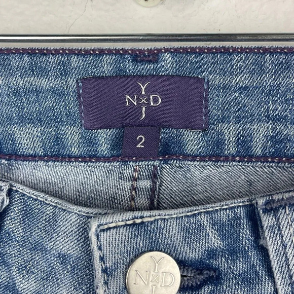 NYDJ Jeans Womens Size 2/27 Mid Rise Slim Leg Stretch Medium Washes Denim Blue - Picture 8 of 9